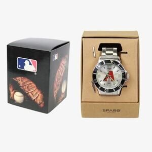 MLB Diamondbacks Mens Watch Stainless Quartz Arizona (Key Series) New Red